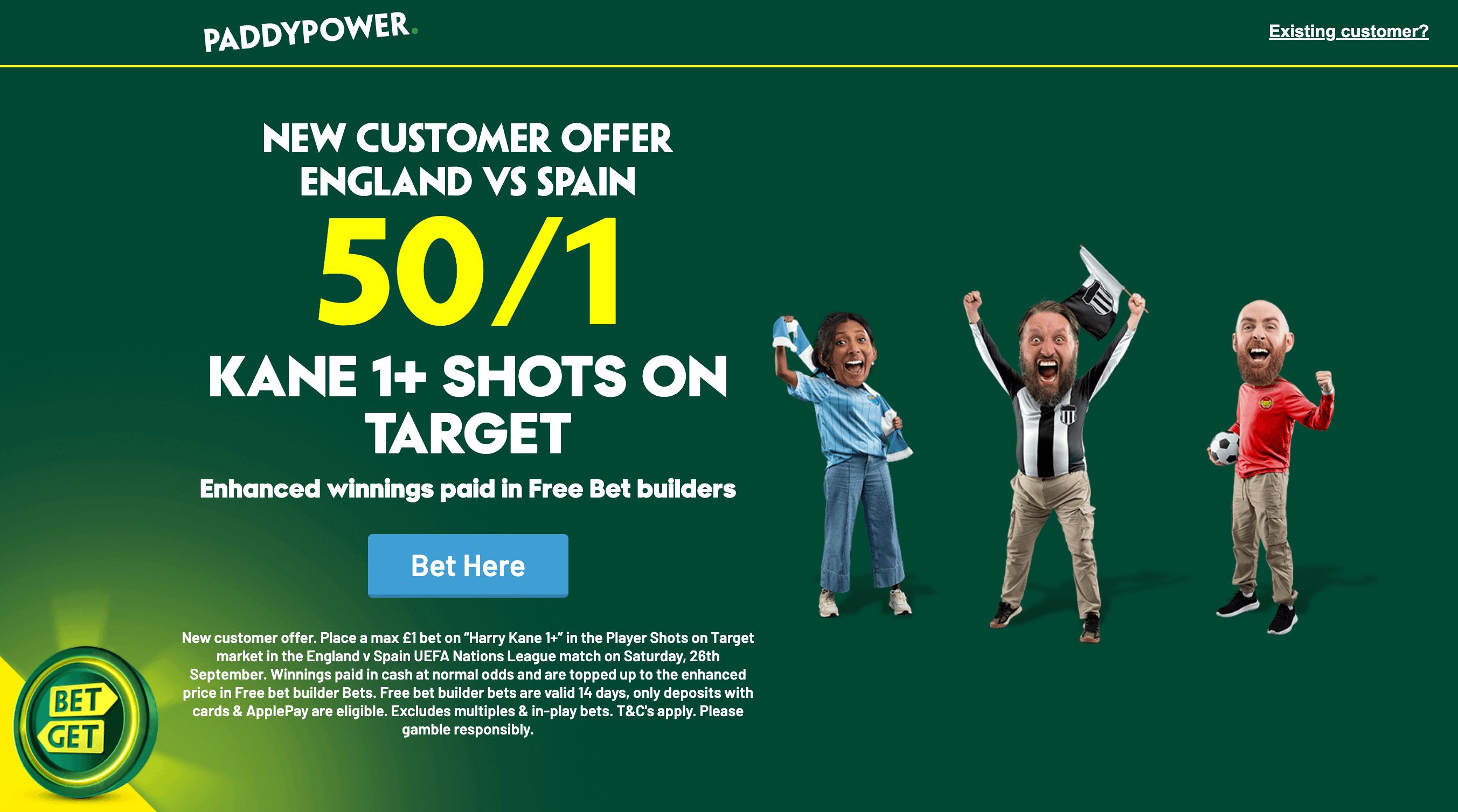 Paddy Power Kane 50/1