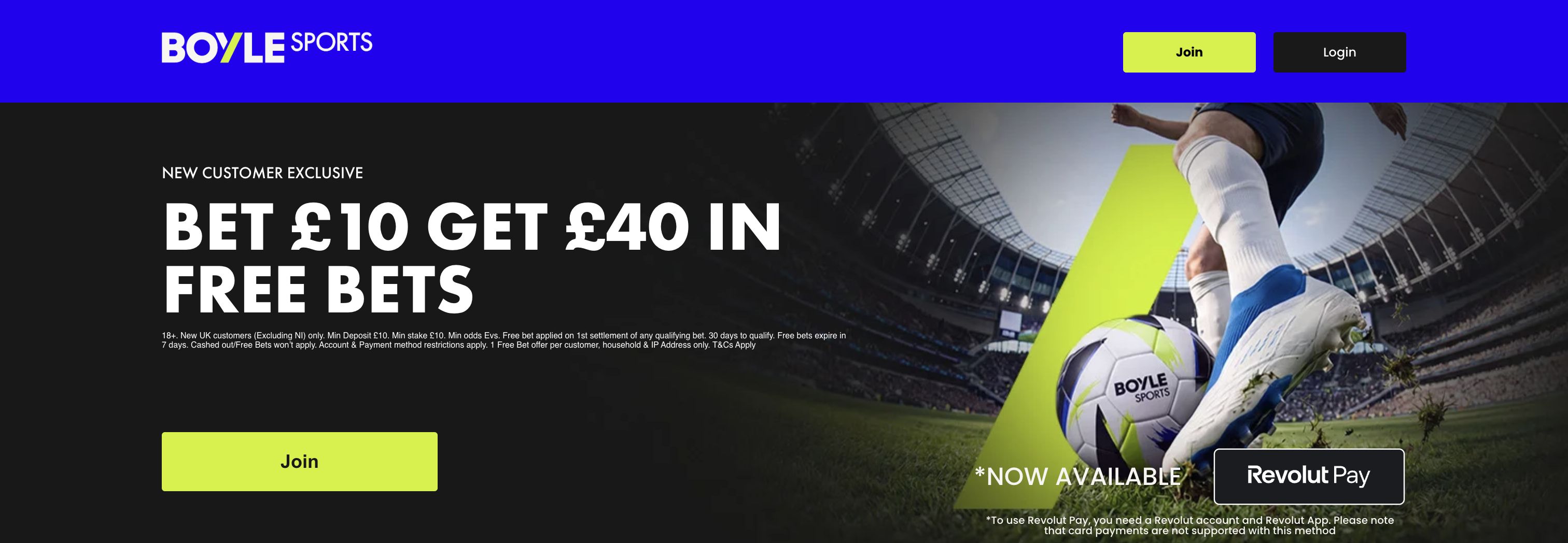 Boyle Sports Sign Up Offer Desktop